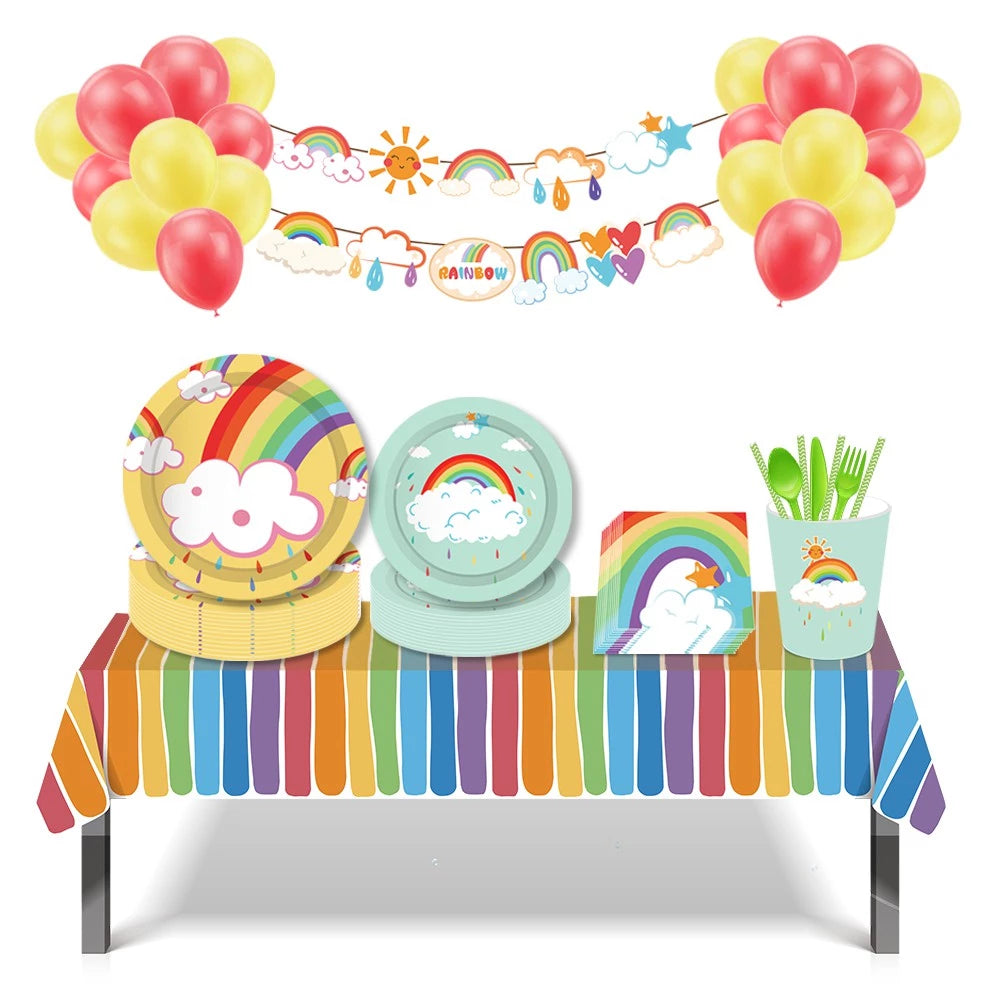 Rainbow small Plates Tableware, 8 PCS