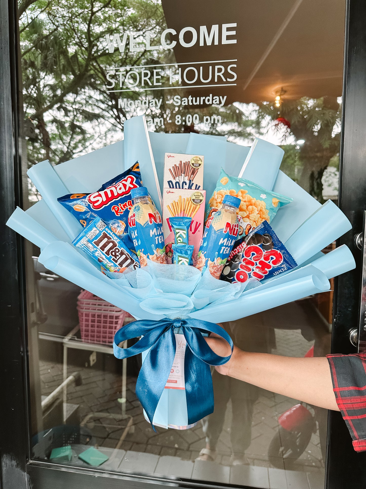 Various Blue Snack Bouquet