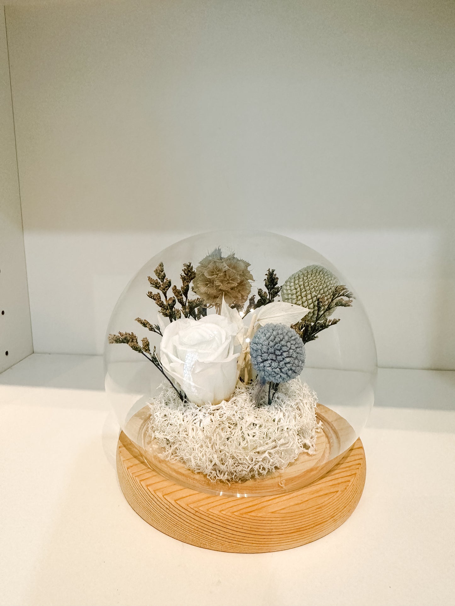 White Rustic Flower Dome