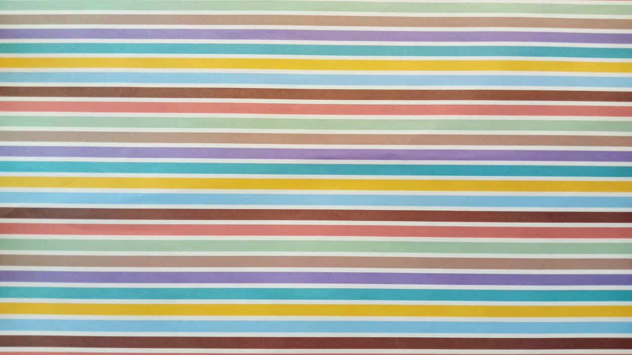 Pastel Striped Motif Wrapping Paper, Small