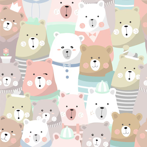 Cute Bear Wrapping Paper, Small