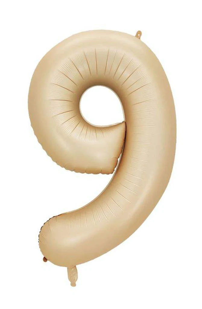 Caramel Number Foil Balloon, 80 cm
