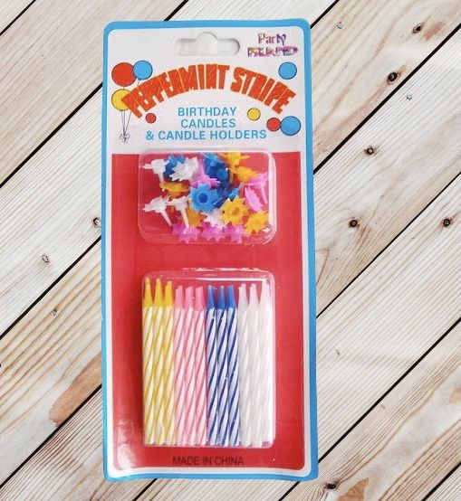 Peppermint Candle Happy Birthday