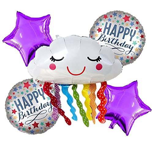 Smiling Cloud Foil Balloons Set