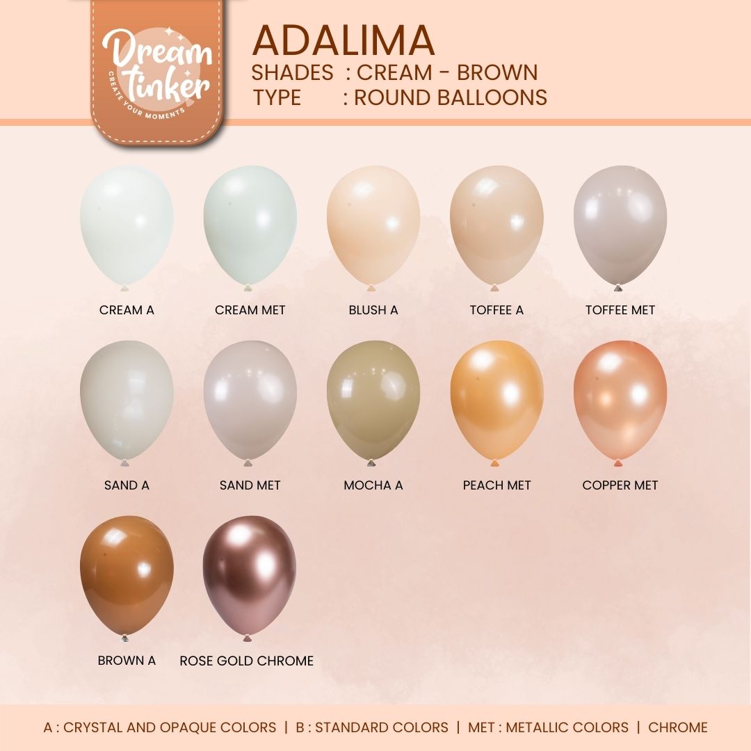 Round Balloon Adalima, Shades Cream-Brown