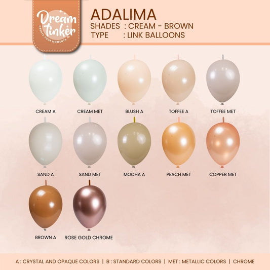 Link Balloon Adalima, Shades Cream-Brown