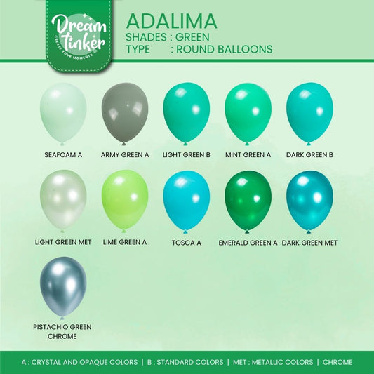 Round Balloon Adalima, Shades Green