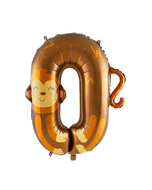 Animal Number Foil Balloons, 100 cm
