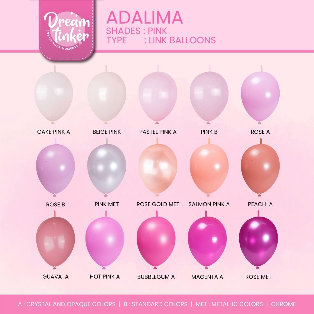 Link Balloon Adalima, Shades Pink