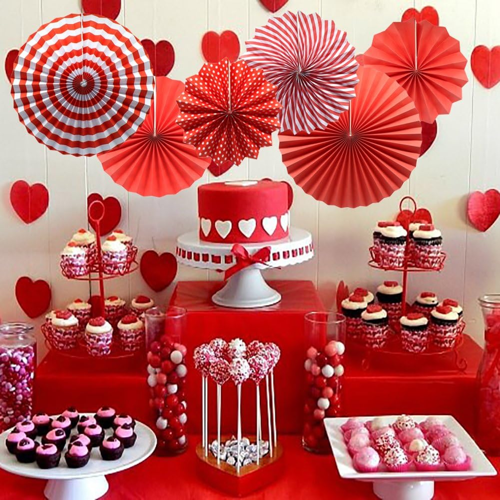 Red Paper Fan Decorations