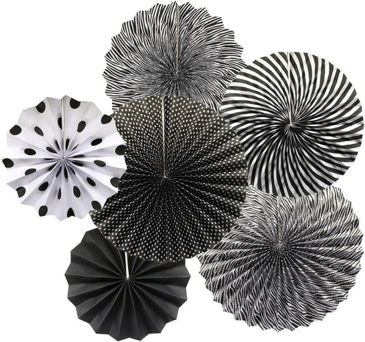 Black Paper Fan Decorations