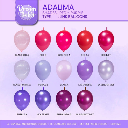 Link Balloon Adalima, Shades Red-Purple