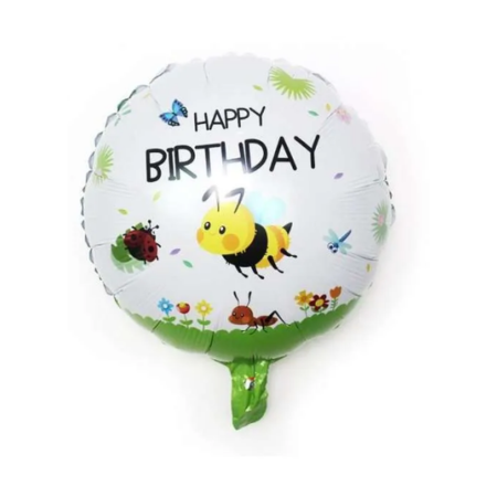 Bee Hold Flower Foil Balloon