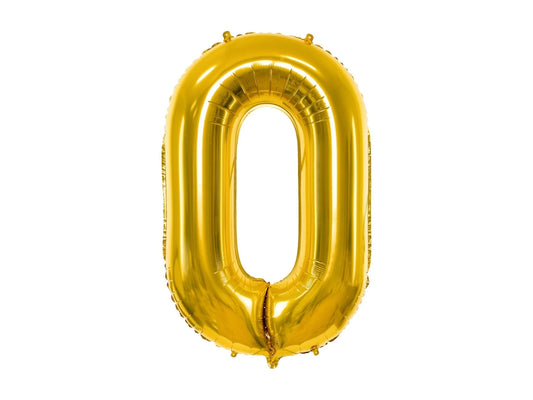 Gold Number Foil Balloon, 80cm