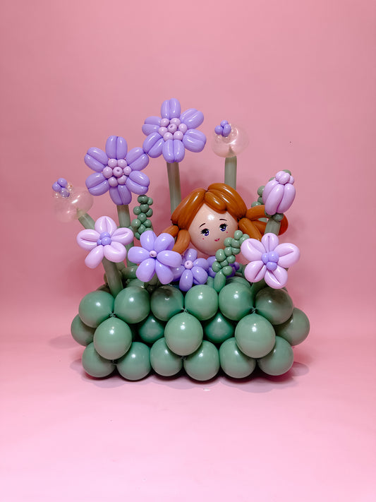 Little Girl in Balloon Garden