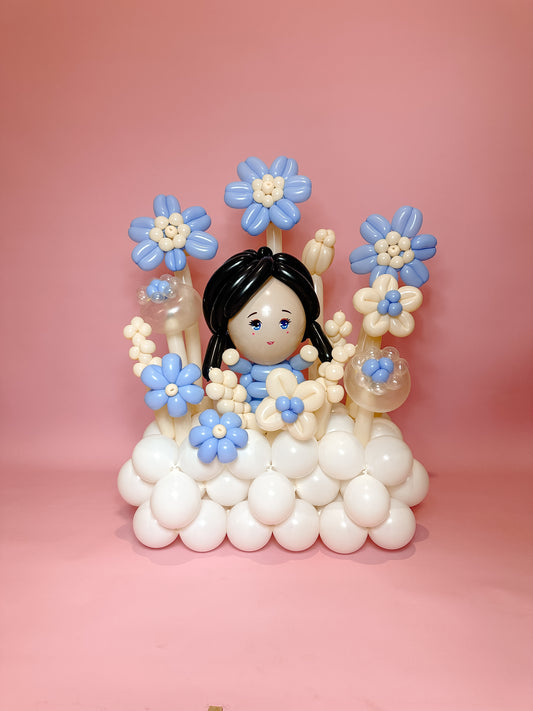 Young Girl in Balloon Garden