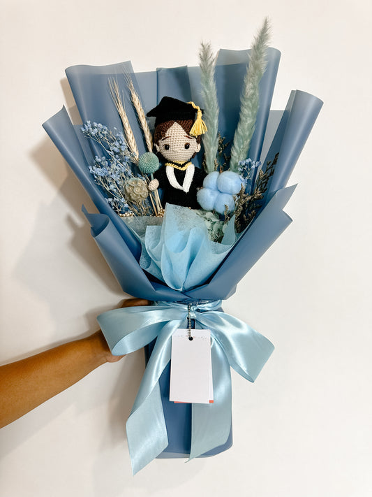 Knitting Doll Preserved Bouquet