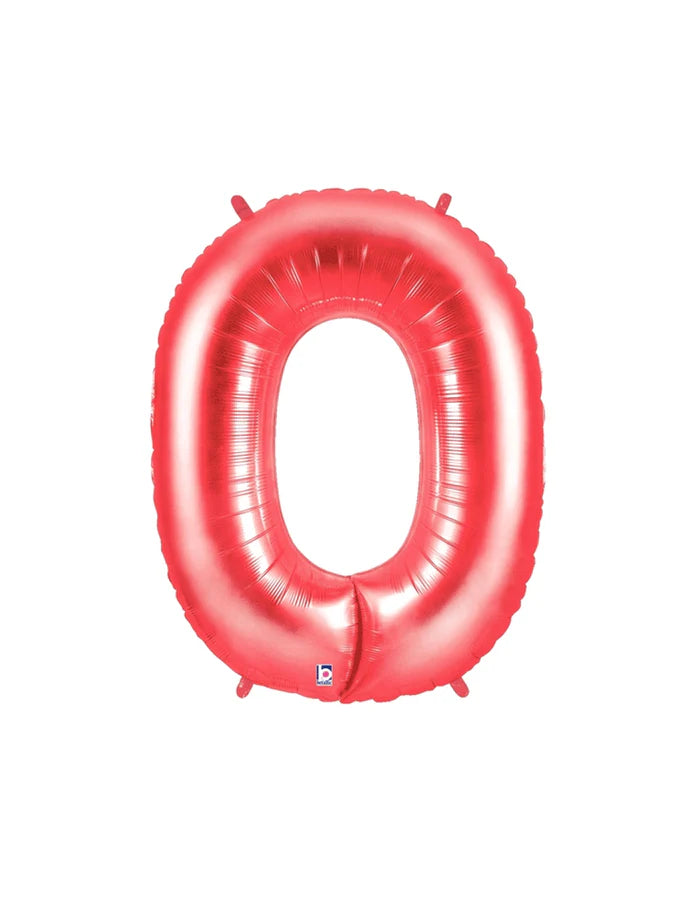 Red Number Foil Balloon, 80 cm