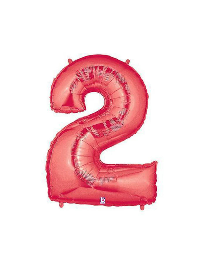 Red Number Foil Balloon, 80 cm