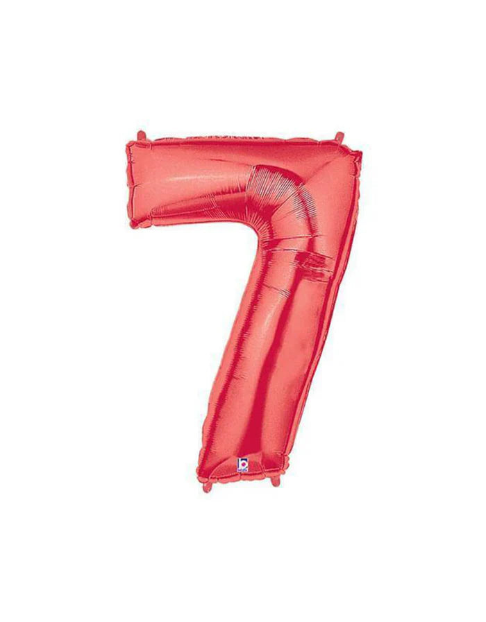 Red Number Foil Balloon, 80 cm