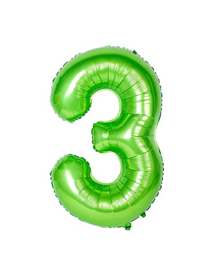 Green Number Foil Balloon, 80 cm