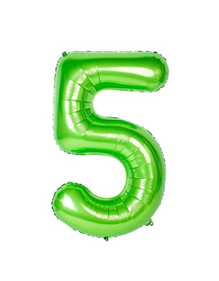 Green Number Foil Balloon, 80 cm