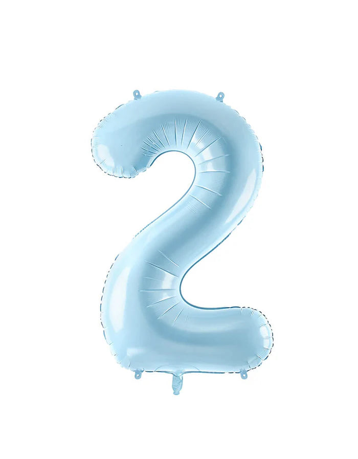 Pastel Blue Number Foil Balloon, 80 cm