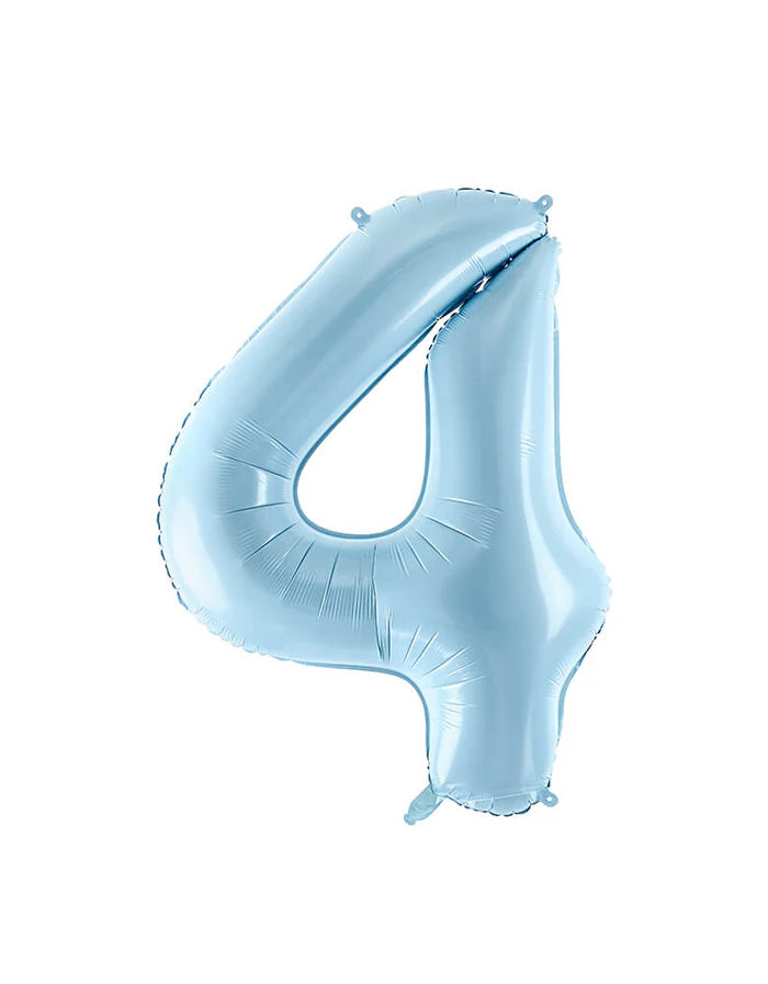 Pastel Blue Number Foil Balloon, 80 cm