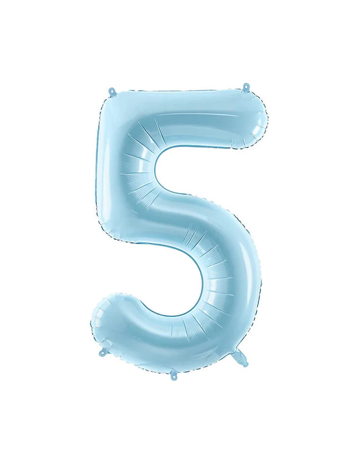 Pastel Blue Number Foil Balloon, 80 cm