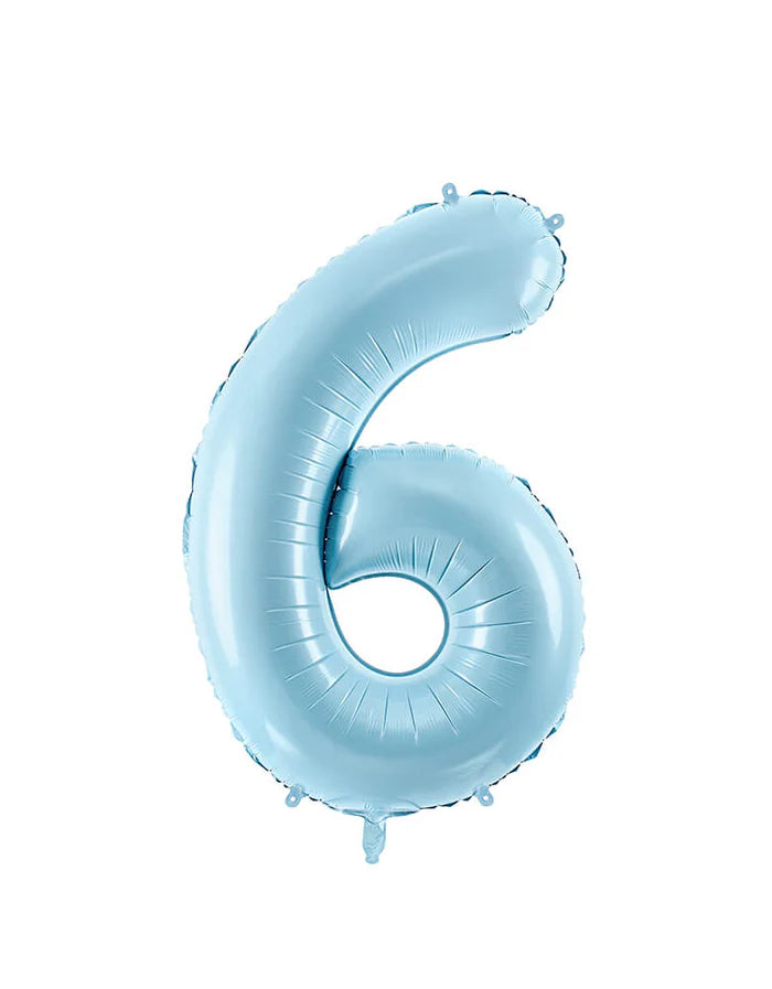 Pastel Blue Number Foil Balloon, 80 cm