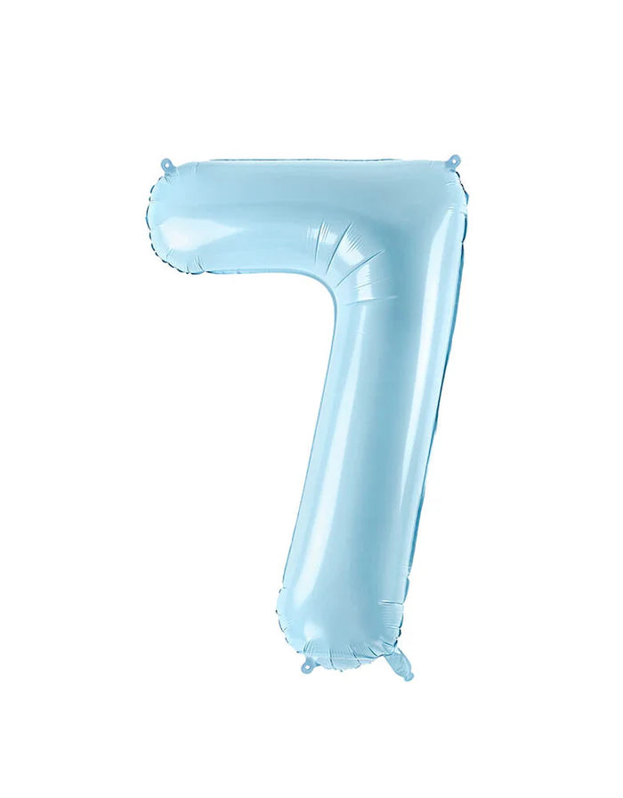 Pastel Blue Number Foil Balloon, 80 cm