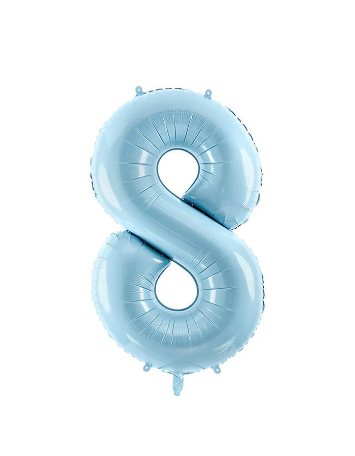 Pastel Blue Number Foil Balloon, 80 cm