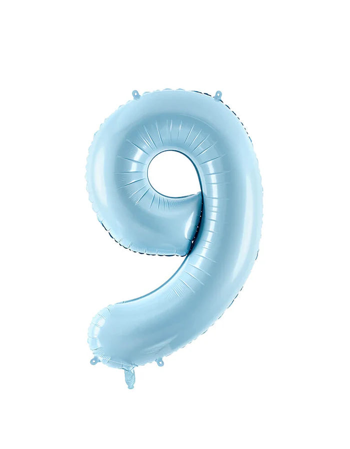 Pastel Blue Number Foil Balloon, 80 cm