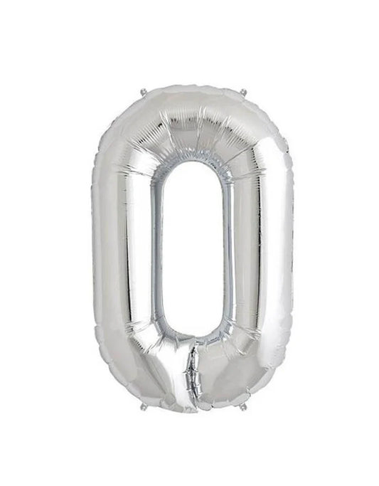 Silver Number Foil Balloon