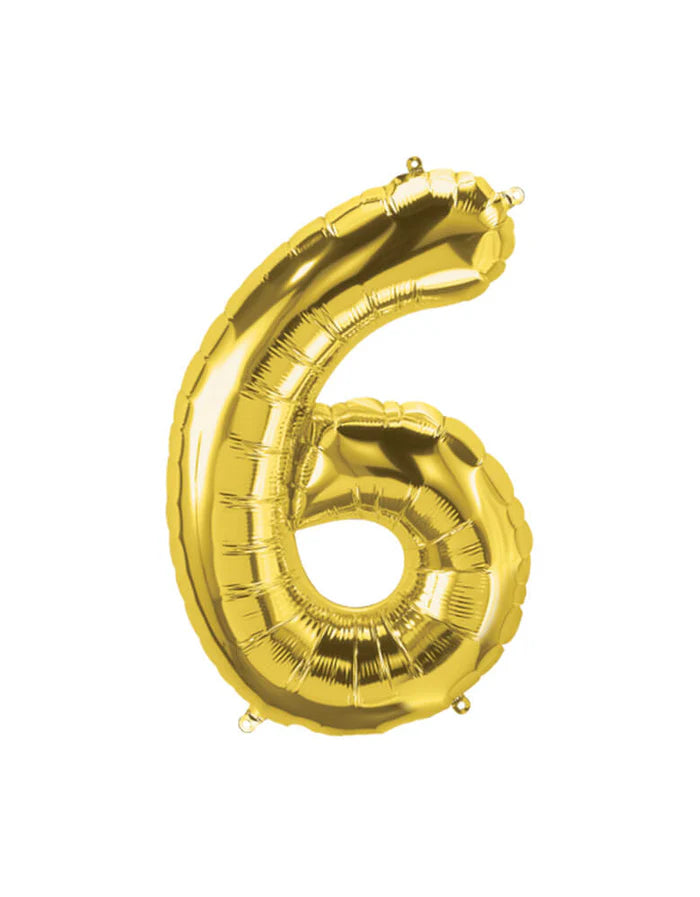 Gold Number Foil Balloon, 80cm