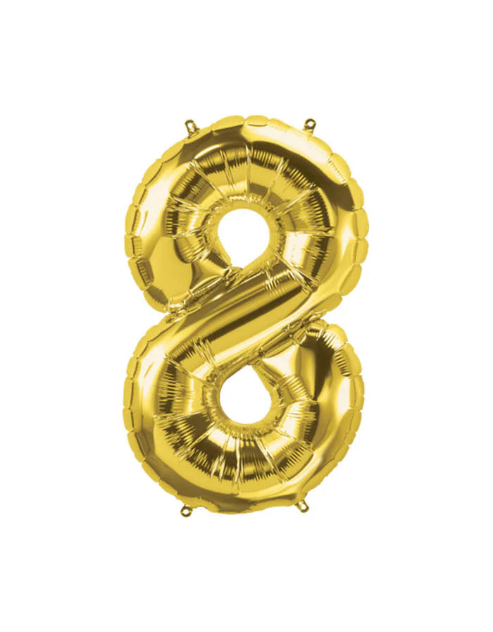 Gold Number Foil Balloon, 80cm