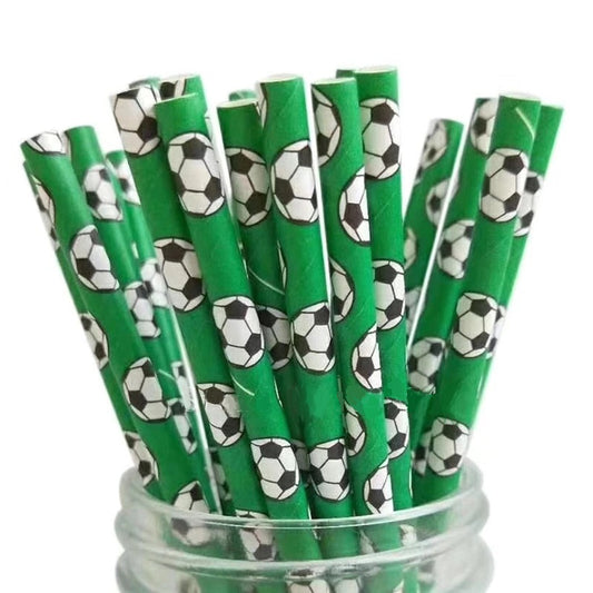 Soccer Ball Paper Straws
