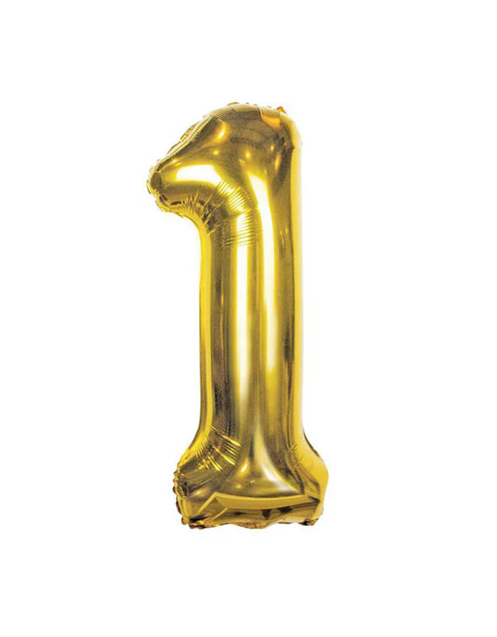 Gold Number Foil Balloon, 80cm