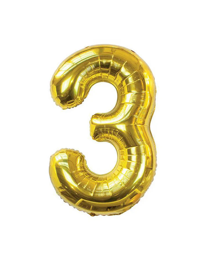 Gold Number Foil Balloon, 80cm