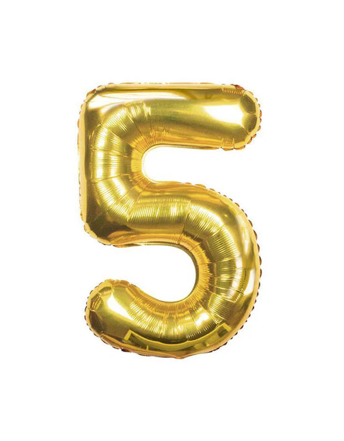Gold Number Foil Balloon, 80cm