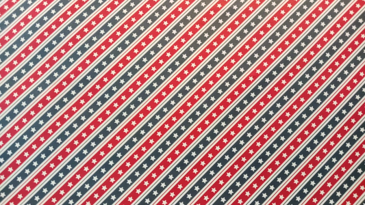 Americana Red Diagonal Line Wrapping Paper, Small