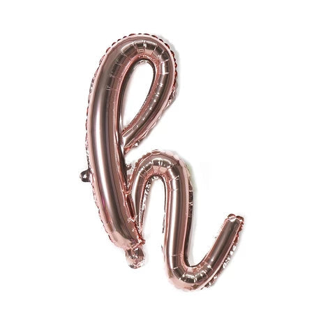 Cursive Letters Rose Gold Foil Balloon, 18 inch