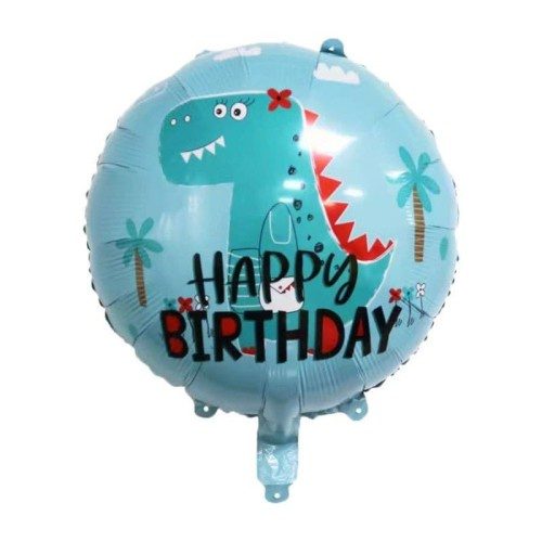 Round HBD "Dinosaur" Balloon Foil