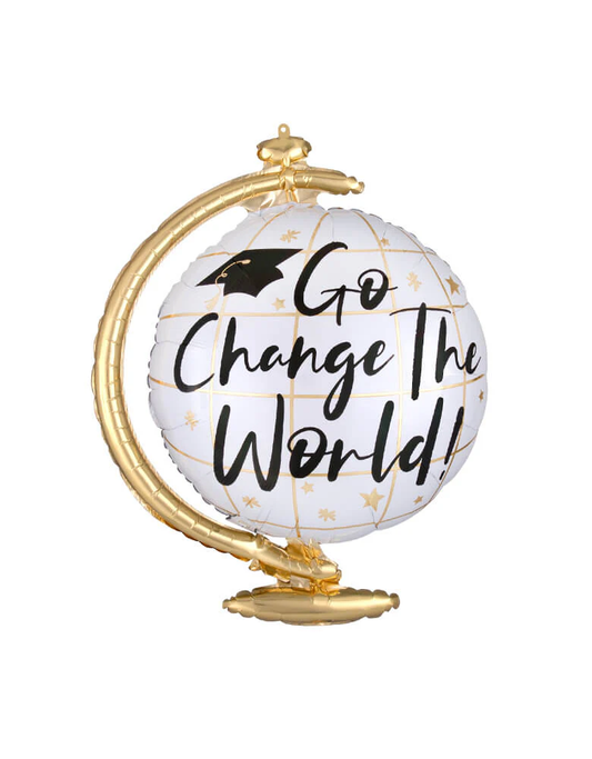 Graduation Theme "Go Change The World" Balloon Foil