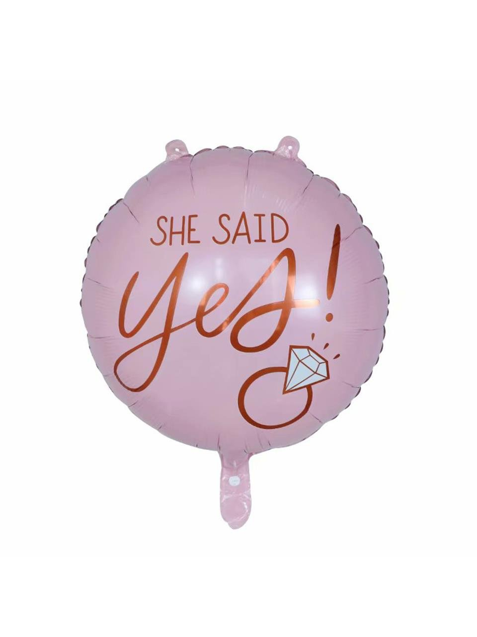 Round She Said Yes Foil Balloon