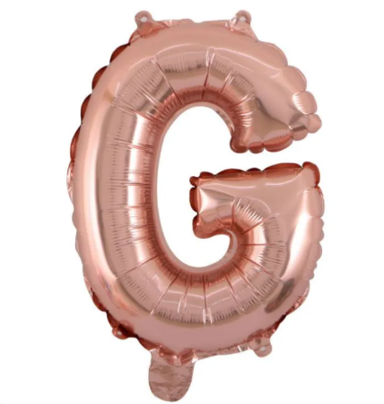 Rose Gold Letter Foil Balloon, 40 cm