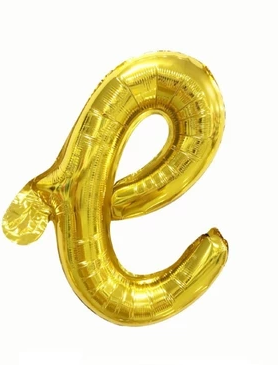 Cursive Letters Gold Foil Balloon, 18 inch