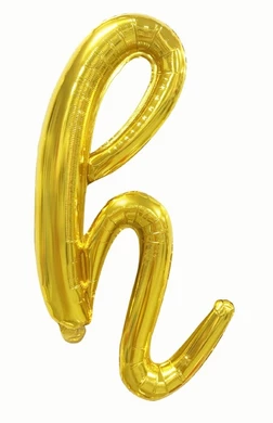 Cursive Letters Gold Foil Balloon, 18 inch
