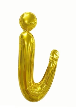 Cursive Letters Gold Foil Balloon, 18 inch