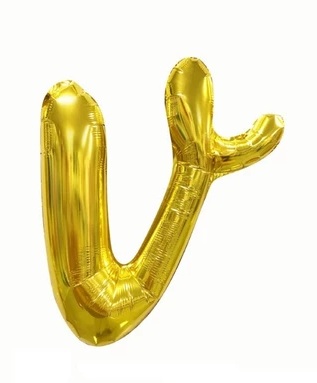 Cursive Letters Gold Foil Balloon, 18 inch